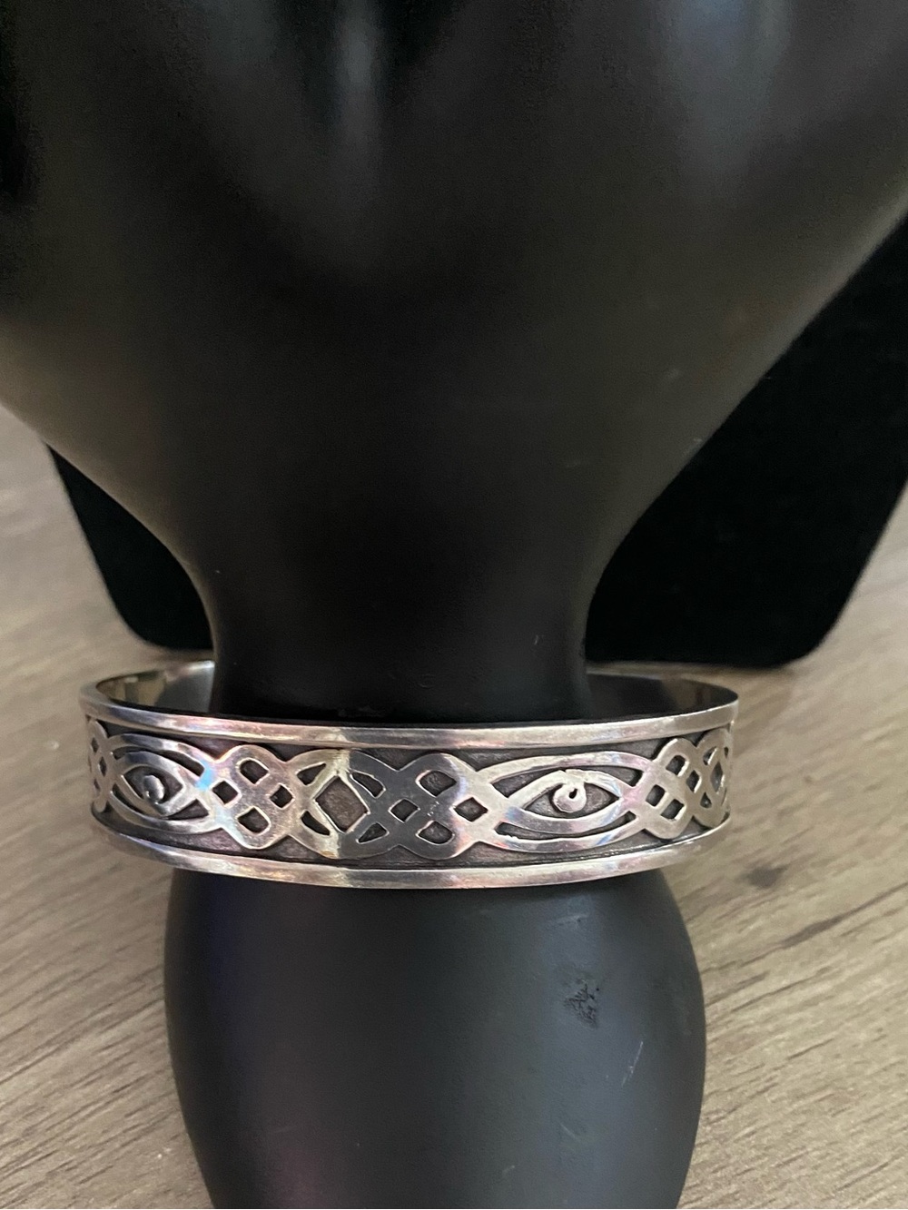 Vintage Sterling Silver Celtic Knot Cuff Bracelet • 925 • 34g Unisex